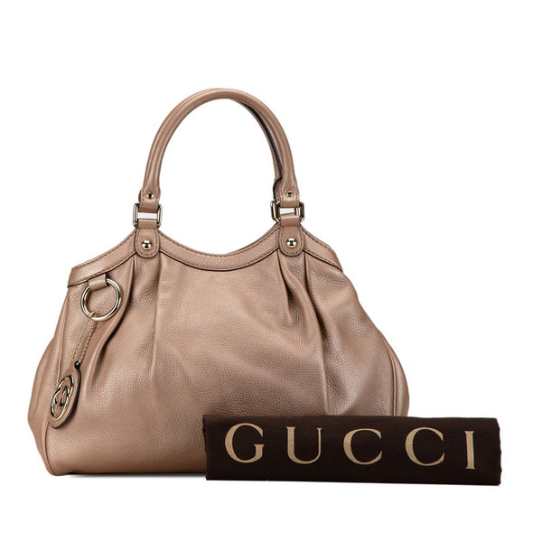 グッチ スーキー ハンドバッグ トートバッグ 211944 ピンク レザー レディース GUCCI 【中古】