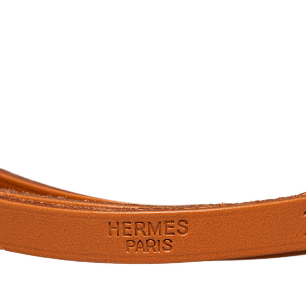 エルメス アピ1 ブレスレット ライトブラウン レザー レディース HERMES 【中古】