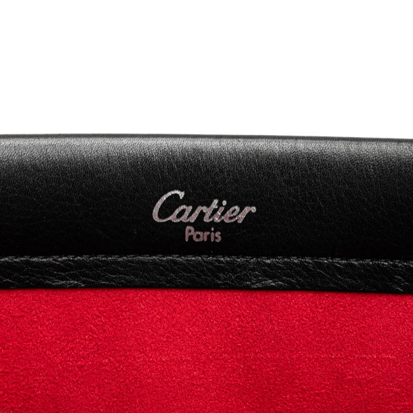 カルティエ トリニティ ハンドバッグ ブラック レザー レディース CARTIER 【中古】