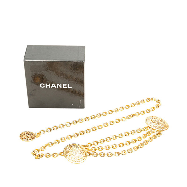 シャネル ココマーク ハチノス ベルト ゴールド メッキ レディース CHANEL 【中古】