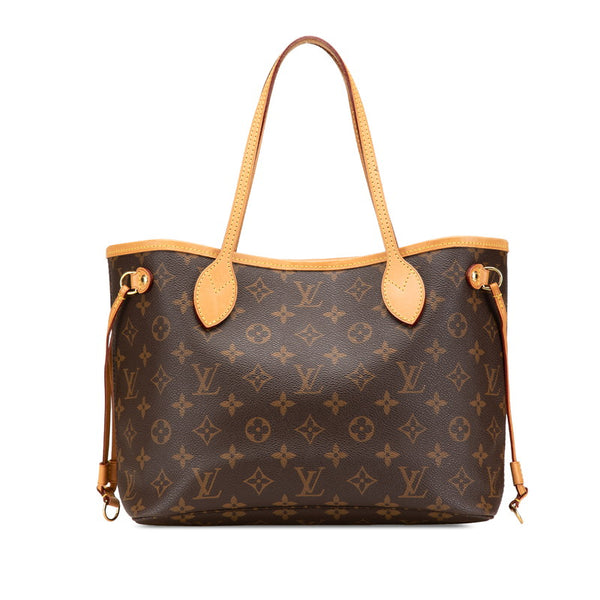 ルイ ヴィトン モノグラム ネヴァーフルPM ハンドバッグ トートバッグ M40155 ブラウン PVC レザー レディース LOUIS VUITTON 【中古】