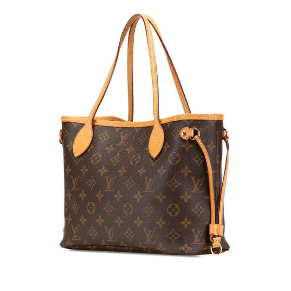 ルイ ヴィトン モノグラム ネヴァーフルPM ハンドバッグ トートバッグ M40155 ブラウン PVC レザー レディース LOUIS VUITTON 【中古】