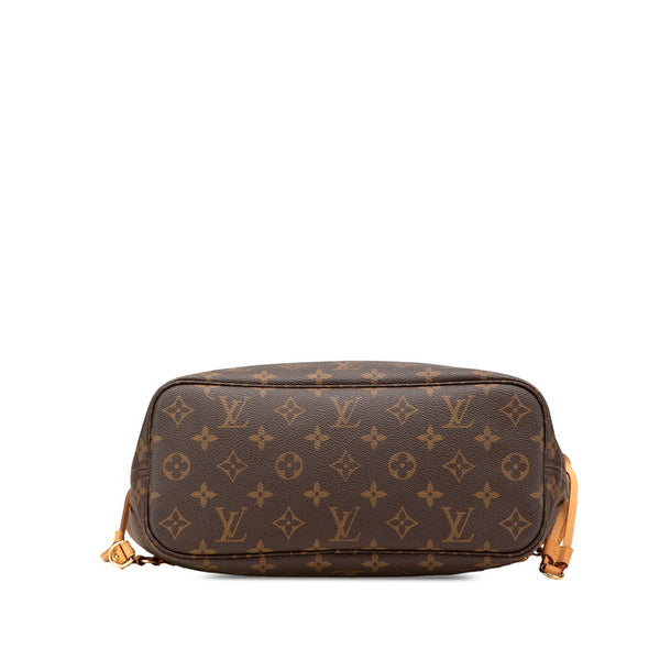 ルイ ヴィトン モノグラム ネヴァーフルPM ハンドバッグ トートバッグ M40155 ブラウン PVC レザー レディース LOUIS VUITTON 【中古】