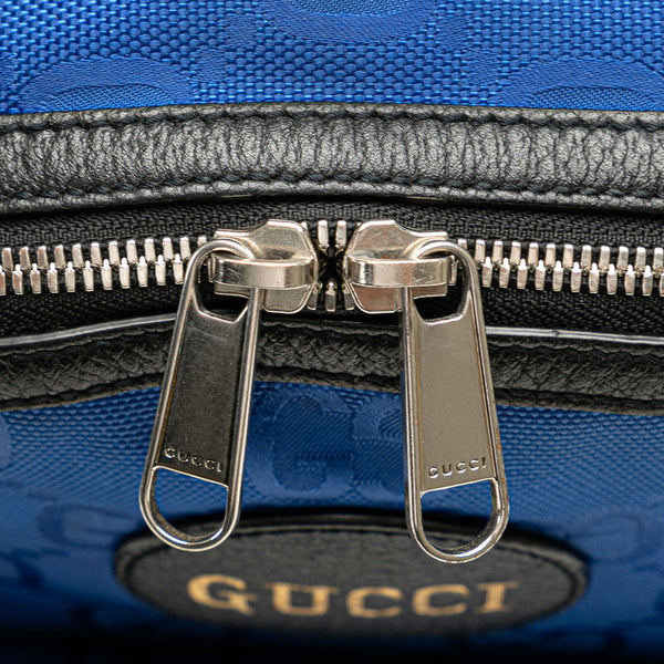 グッチ GGナイロン オフ ザ グリッド リュック バックパック 644992 ブルー ブラック ナイロン レザー レディース GUCCI 【中古】