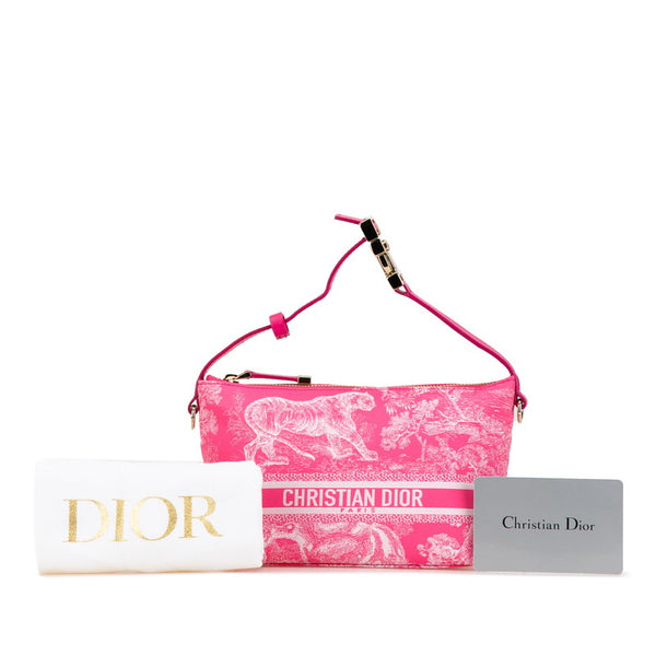 ディオール ミディアム ノマド ポーチ ハンドバッグ ピンク ナイロン レザー レディース Dior 【中古】