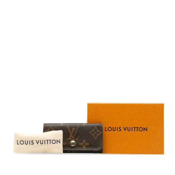 ルイ ヴィトン モノグラム ミュルティクレ4 4連 キーケース M62631 ブラウン PVC レザー レディース LOUIS VUITTON 【中古】