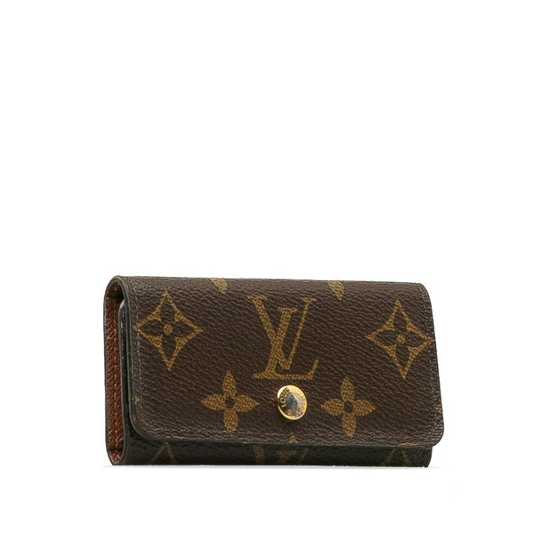 ルイ ヴィトン モノグラム ミュルティクレ4 4連 キーケース M62631 ブラウン PVC レザー レディース LOUIS VUITTON 【中古】