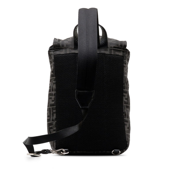 フェンディ ズッカ フェンディネス スモール ボディバッグ ショルダーバッグ 7VZ067 ブラック キャンバス レザー メンズ FENDI 【中古】
