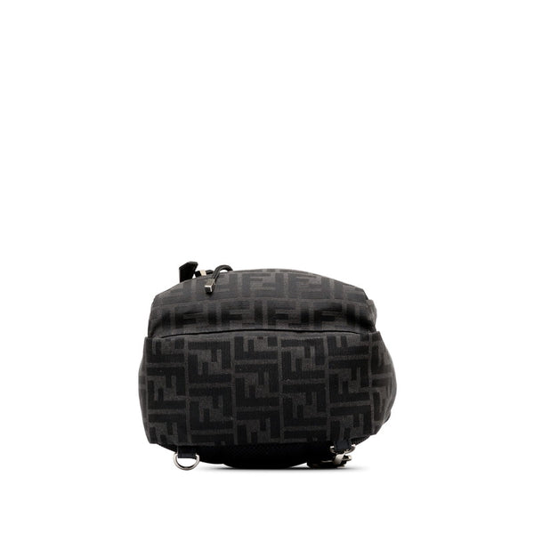 フェンディ ズッカ フェンディネス スモール ボディバッグ ショルダーバッグ 7VZ067 ブラック キャンバス レザー メンズ FENDI 【中古】