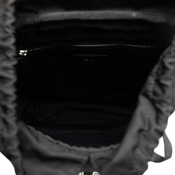 フェンディ ズッカ フェンディネス スモール ボディバッグ ショルダーバッグ 7VZ067 ブラック キャンバス レザー メンズ FENDI 【中古】