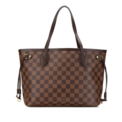 ルイ ヴィトン ダミエ ネヴァーフルPM　 トートバッグ ハンドバッグ N41359 エベヌ ブラウン PVC レザー レディース LOUIS VUITTON 【中古】