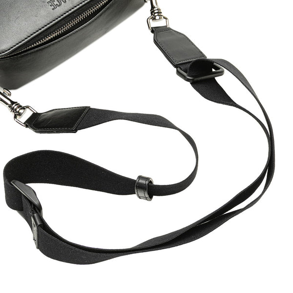 ヴェルサーチェ ショルダーバッグ ブラック ブルー レザー レディース VERSACE 【中古】