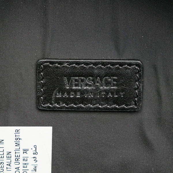 ヴェルサーチェ ショルダーバッグ ブラック ブルー レザー レディース VERSACE 【中古】
