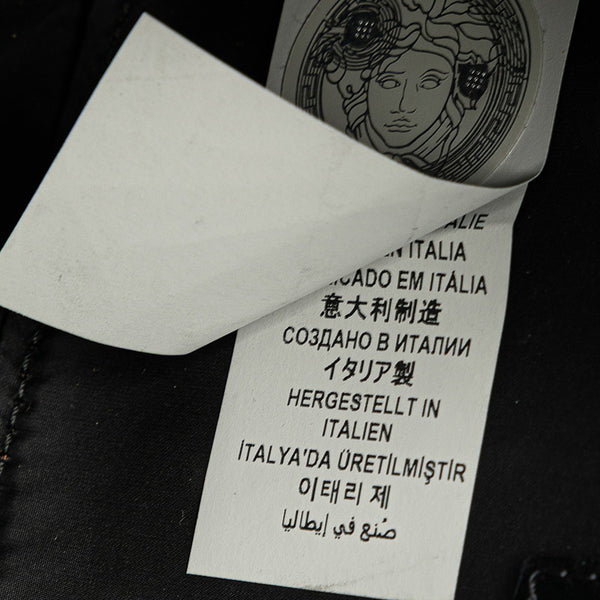 ヴェルサーチェ ショルダーバッグ ブラック ブルー レザー レディース VERSACE 【中古】