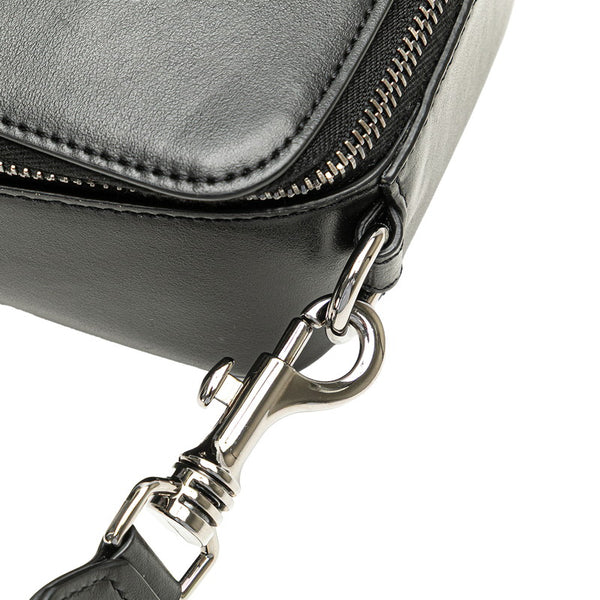 ヴェルサーチェ ショルダーバッグ ブラック ブルー レザー レディース VERSACE 【中古】