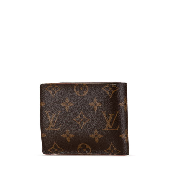 ルイ ヴィトン モノグラム ポルトフォイユ マルコ NM 二つ折り財布 M62288 ブラウン PVC レザー レディース LOUIS VUITTON 【中古】