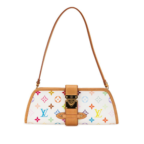 ルイ ヴィトン モノグラム マルチカラー シャーリー ハンドバッグ M40049 ブロン ホワイト PVC レザー レディース LOUIS VUITTON 【中古】