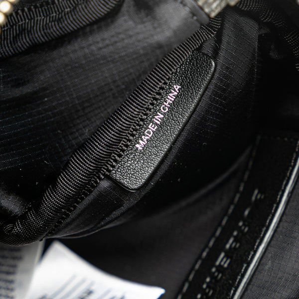 バーバリー ロゴプリント ボディバッグ ウエストバッグ ブラック ナイロン レディース BURBERRY 【中古】