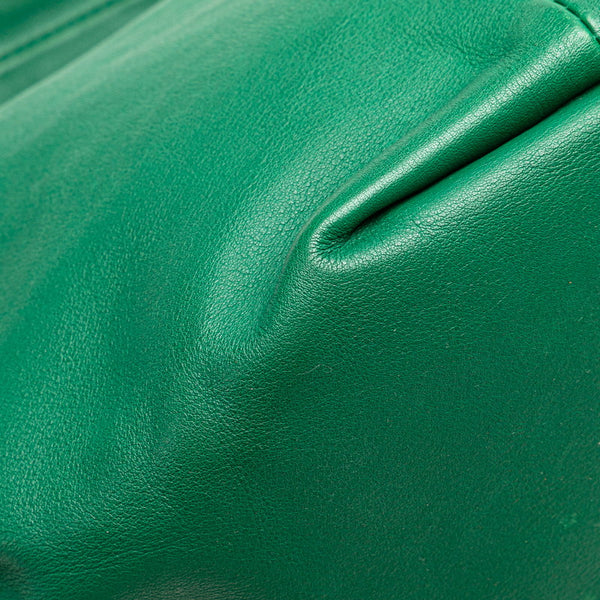 ボッテガヴェネタ ダブルノット ハンドバッグ グリーン レザー レディース BOTTEGAVENETA 【中古】