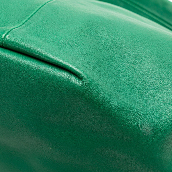 ボッテガヴェネタ ダブルノット ハンドバッグ グリーン レザー レディース BOTTEGAVENETA 【中古】