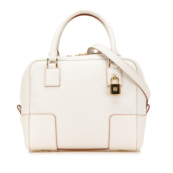 ロエベ アマソナ19 ショルダーバッグ ハンドバッグ 2WAY ホワイト レザー レディース LOEWE 【中古】
