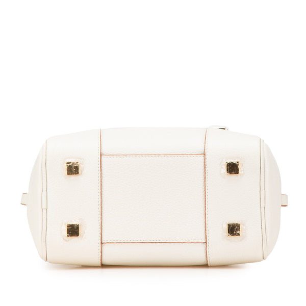 ロエベ アマソナ19 ショルダーバッグ ハンドバッグ 2WAY ホワイト レザー レディース LOEWE 【中古】
