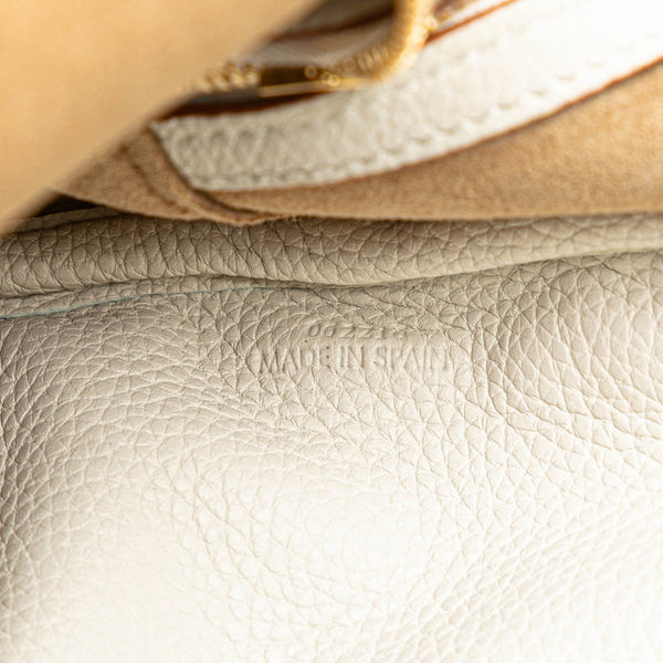 ロエベ アマソナ19 ショルダーバッグ ハンドバッグ 2WAY ホワイト レザー レディース LOEWE 【中古】