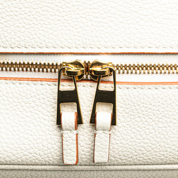 ロエベ アマソナ19 ショルダーバッグ ハンドバッグ 2WAY ホワイト レザー レディース LOEWE 【中古】
