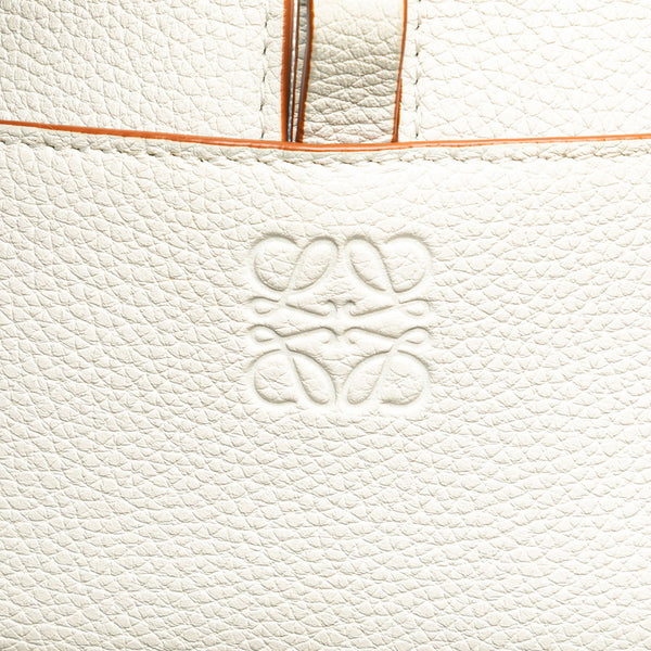 ロエベ アマソナ19 ショルダーバッグ ハンドバッグ 2WAY ホワイト レザー レディース LOEWE 【中古】