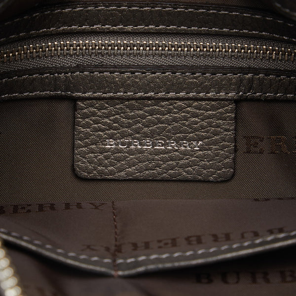 バーバリー ノバチェック 斜め掛け ショルダーバッグ  パープル ベージュ キャンバス レザー レディース BURBERRY 【中古】