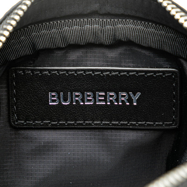 バーバリー ロゴ ウエストバッグ ボディバッグ ブラック ナイロン レディース BURBERRY 【中古】