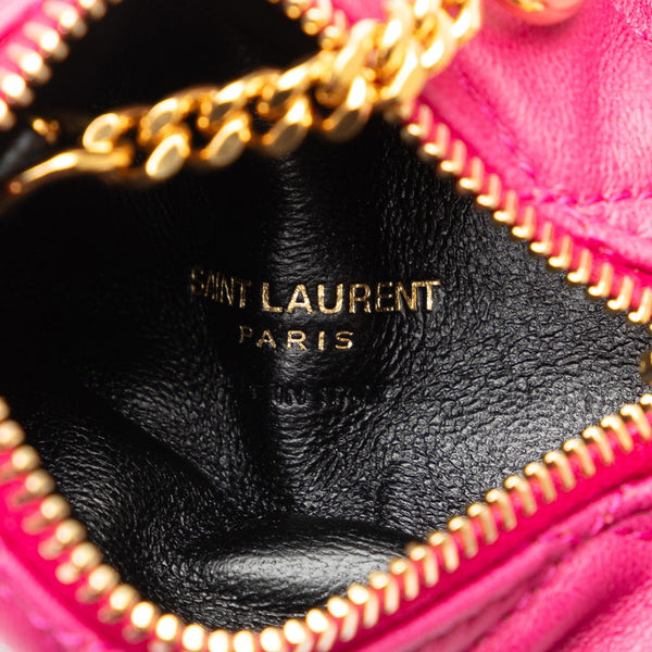 サンローラン モノグラム ベルランゴ コインケース 小銭入れ 669925 ピンク レザー レディース SAINT LAURENT 【中古】