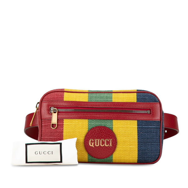 グッチ バイアデラ ボディバッグ ウエストバッグ 625895 レッド マルチカラー キャンバス レザー レディース GUCCI 【中古】