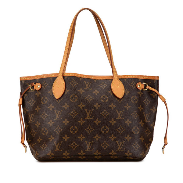 ルイ ヴィトン モノグラム ネヴァーフルPM トートバッグ ハンドバッグ M41000 ブラウン PVC レザー レディース LOUIS VUITTON 【中古】