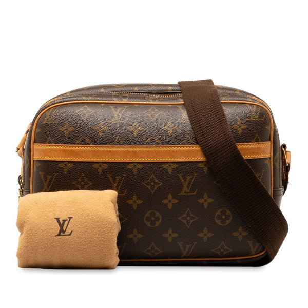 ルイ ヴィトン モノグラム リポーターPM 斜め掛け ショルダーバッグ M45254 ブラウン PVC レザー レディース LOUIS VUITTON 【中古】