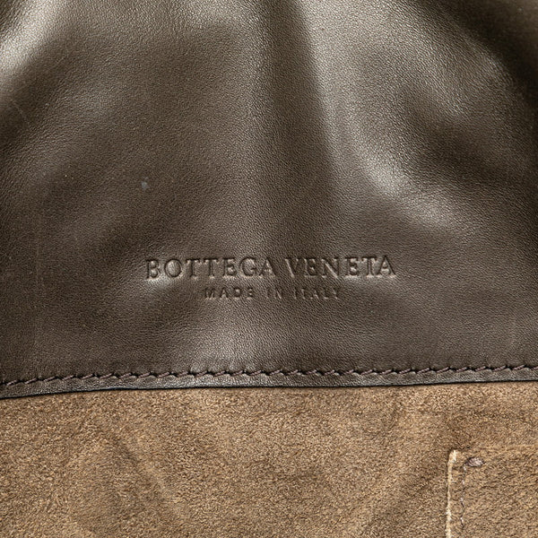 ボッテガヴェネタ イントレチャート ハンドバッグ トートバッグ ブラウン レザー レディース BOTTEGAVENETA 【中古】