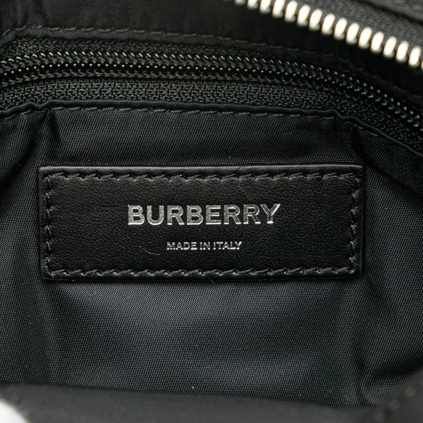 バーバリー ウエストバッグ クロスボディバッグ ブラック ナイロン レザー レディース BURBERRY 【中古】