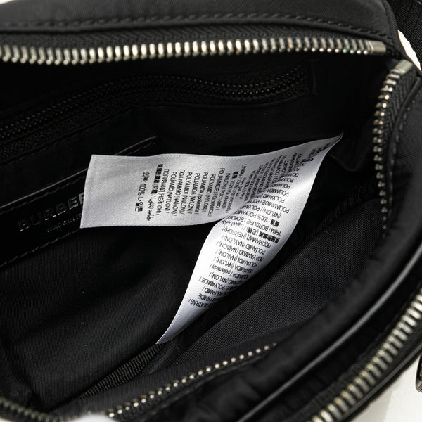 バーバリー ウエストバッグ クロスボディバッグ ブラック ナイロン レザー レディース BURBERRY 【中古】