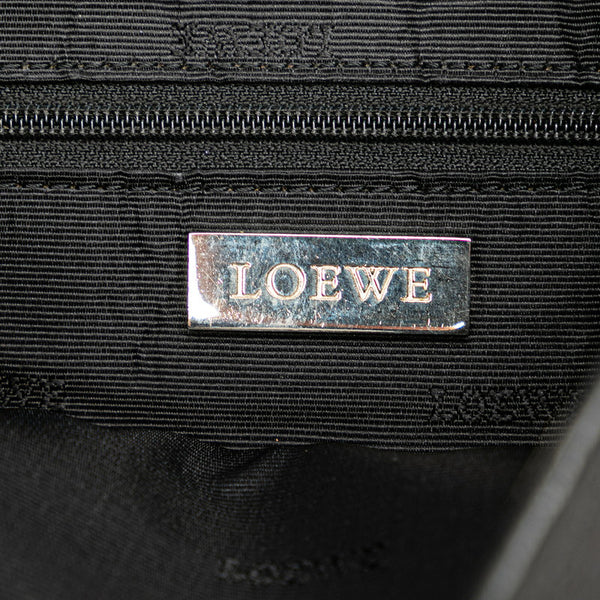 ロエベ アナグラム 斜め掛け ショルダーバッグ ブラック レザー レディース LOEWE 【中古】