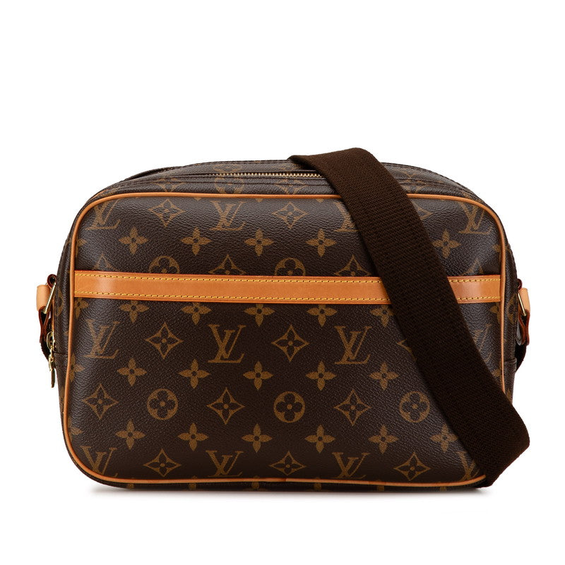 ルイ ヴィトン モノグラム リポーターPM 斜め掛け ショルダーバッグ  M45254 ブラウン PVC レザー レディース LOUIS VUITTON 【中古】