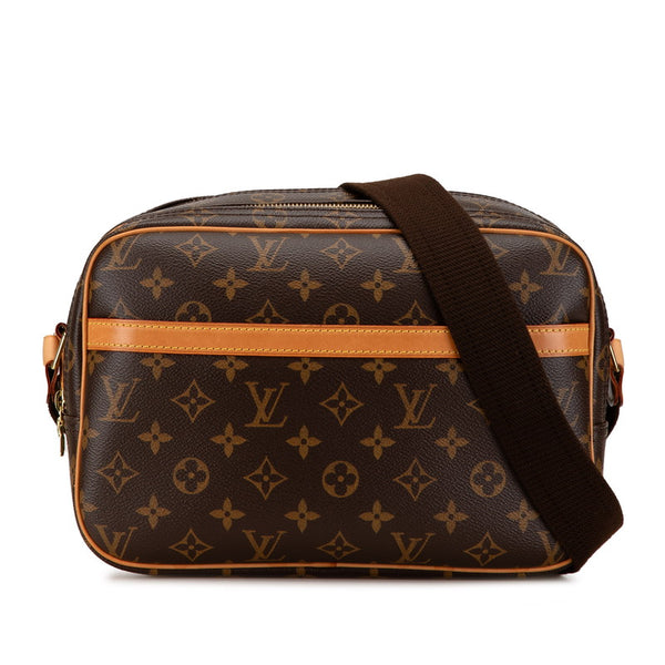 ルイ ヴィトン モノグラム リポーターPM 斜め掛け ショルダーバッグ  M45254 ブラウン PVC レザー レディース LOUIS VUITTON 【中古】