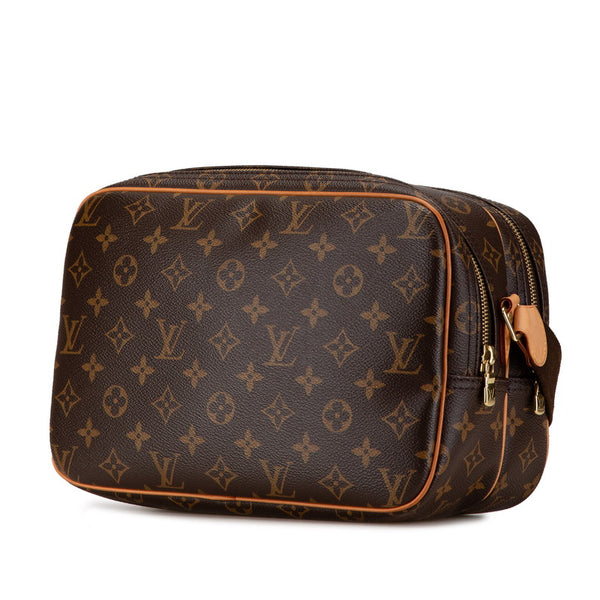 ルイ ヴィトン モノグラム  リポーターPM 斜め掛け ショルダーバッグ  M45254 ブラウン PVC レザー レディース LOUIS VUITTON 【中古】