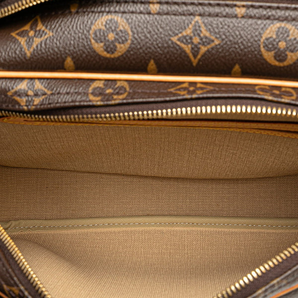 ルイ ヴィトン モノグラム リポーターPM 斜め掛け ショルダーバッグ  M45254 ブラウン PVC レザー レディース LOUIS VUITTON 【中古】