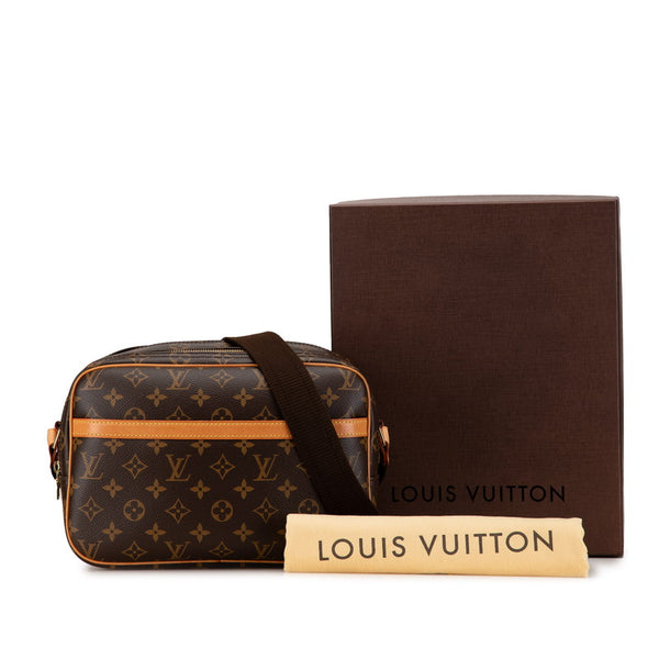 ルイ ヴィトン モノグラム リポーターPM 斜め掛け ショルダーバッグ  M45254 ブラウン PVC レザー レディース LOUIS VUITTON 【中古】