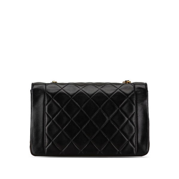 シャネル ダイアナ25 ココマーク チェーン ショルダーバッグ  ブラック ゴールド ラムスキン レディース CHANEL 【中古】