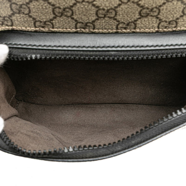 グッチ GGスプリーム リュック バックパック 429020 ベージュ ブラック PVC レザー レディース GUCCI 【中古】