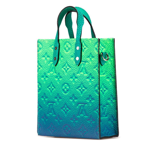 ルイ ヴィトン モノグラム サックプラXS トリヨン イリュージョン ハンドバッグ ショルダーバッグ 2WAY Ｍ81221 ネオングリーン ネオンブルー レザー レディース LOUIS VUITTON 【中古】