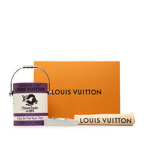 ルイ ヴィトン ペイント カン ショルダーバッグ M81591 パープル キャンバス レザー レディース LOUIS VUITTON 【中古】