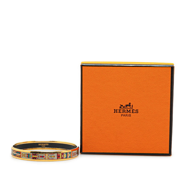 エルメス エマイユPM  バングル マルチカラー ゴールド メッキ レディース HERMES 【中古】