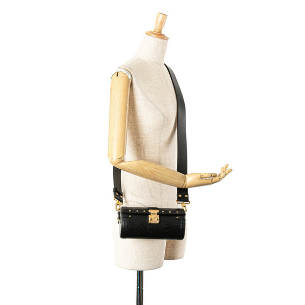 ルイ ヴィトン エピ パピヨン トランク 斜め掛け ショルダーバッグ M58655 ノワール ブラック レザー レディース LOUIS VUITTON 【中古】